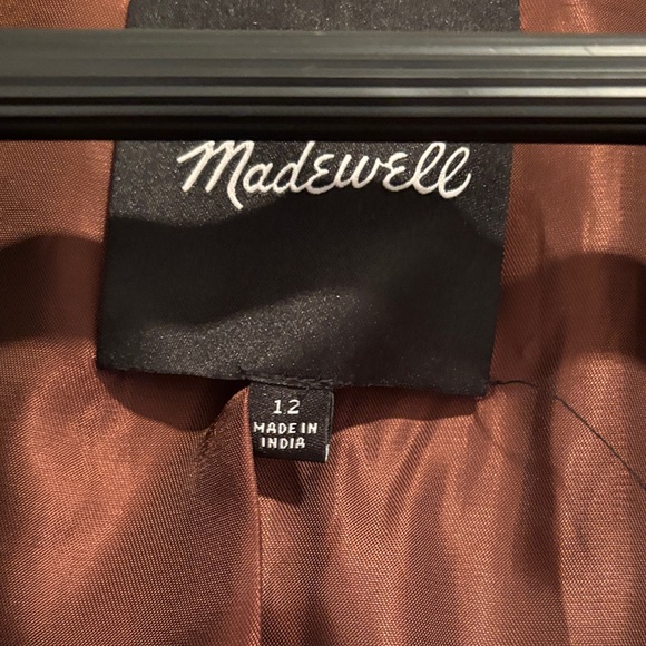 Madewell Brown Suede Single-Button Blazer - Picture 3 of 5